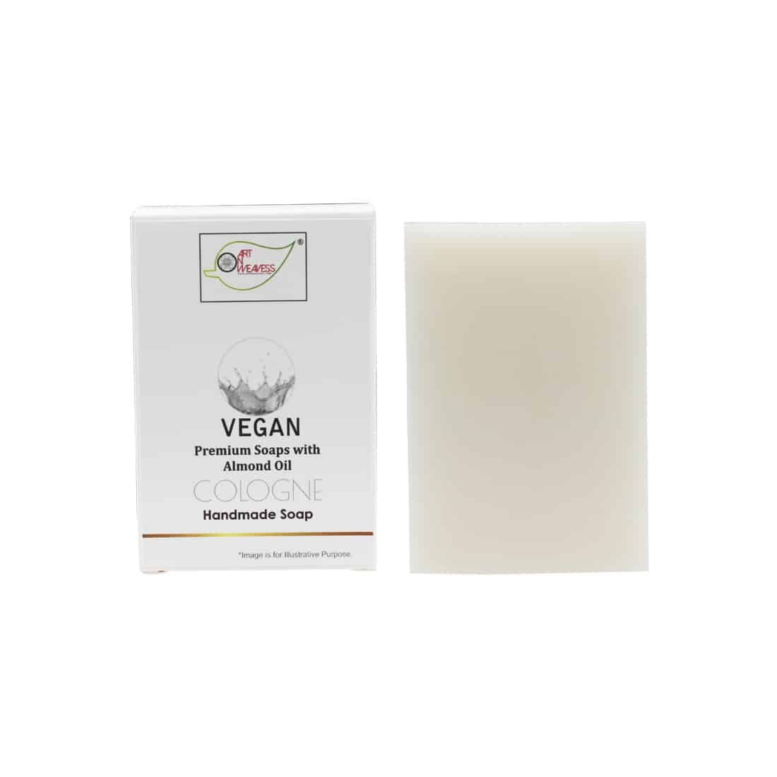 COLOGN Handmade VEGAN Almond Oil Soap NT 100 gms unit - Pack of 2