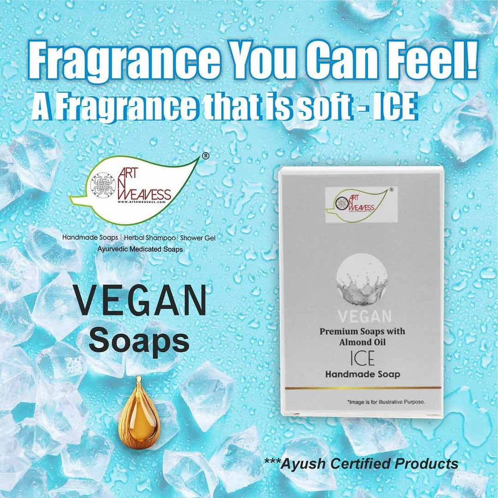 ICE Handmade VEGAN Almond Oil Soap NT Pack of 4