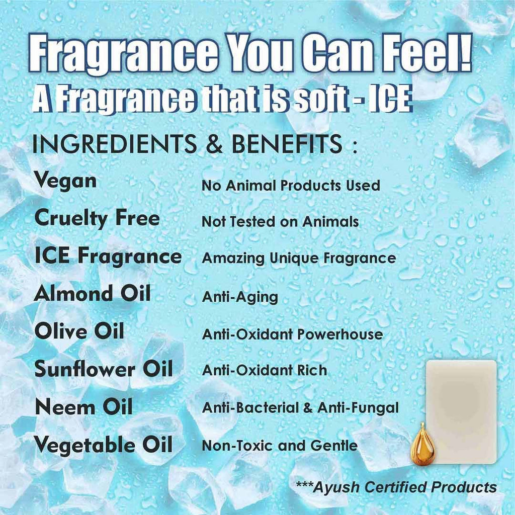 ICE Handmade VEGAN Almond Oil Soap NT Pack of 4