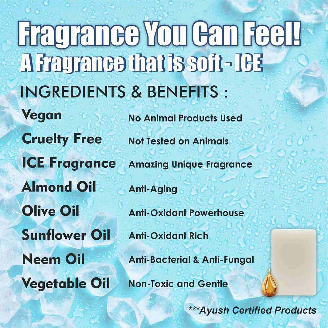 ICE Handmade VEGAN Almond Oil Soap NT Pack of 4