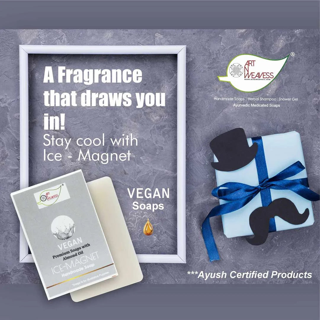 VEGAN Almond Oil Soap Handmade pack of 3