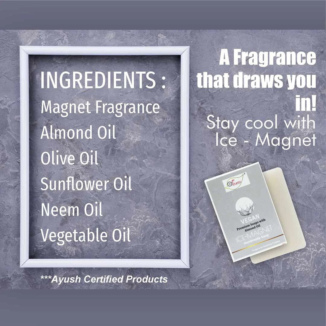 VEGAN Almond Oil Soap Handmade pack of 3