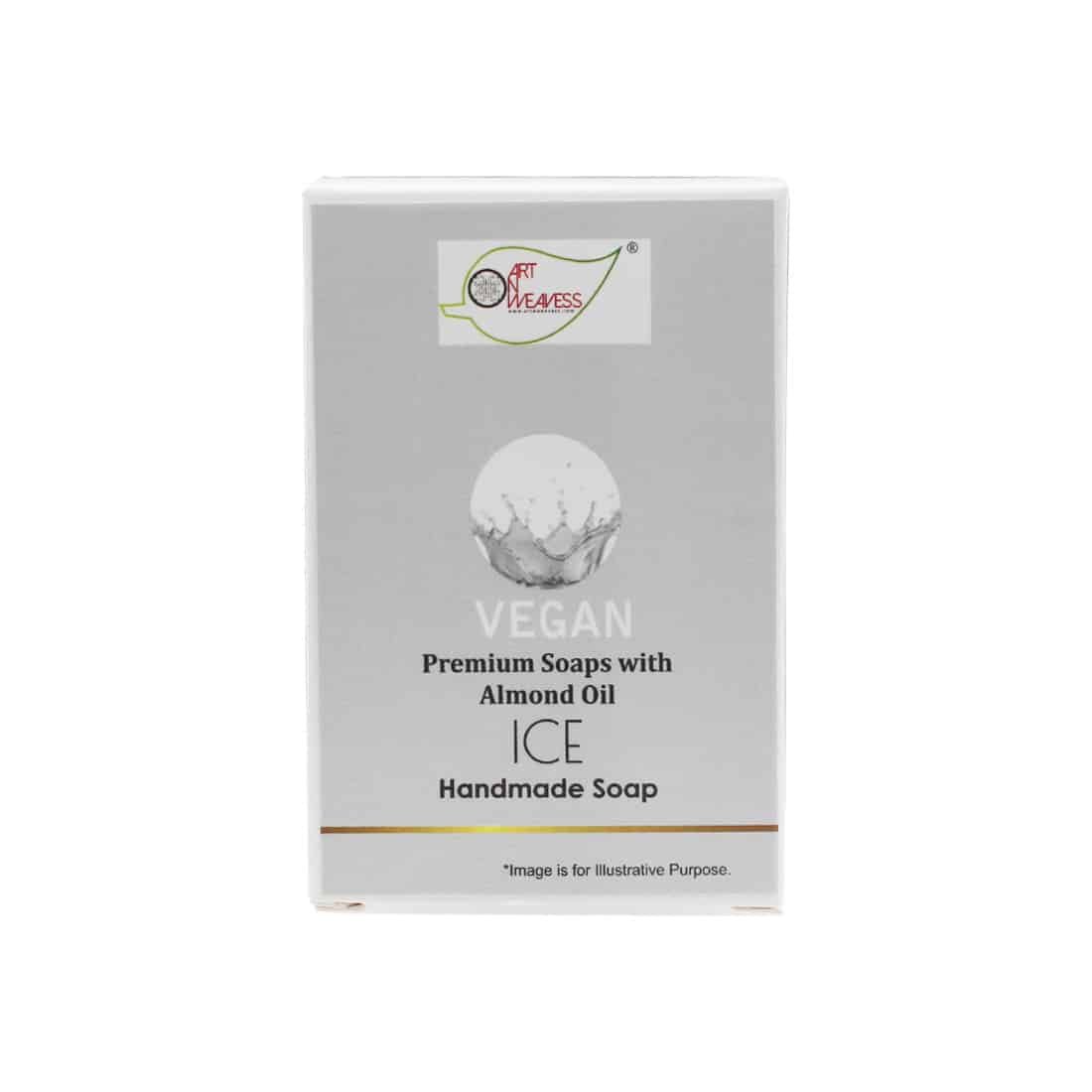 ICE Handmade VEGAN Almond Oil Soap NT 100 gms unit - Pack of 2