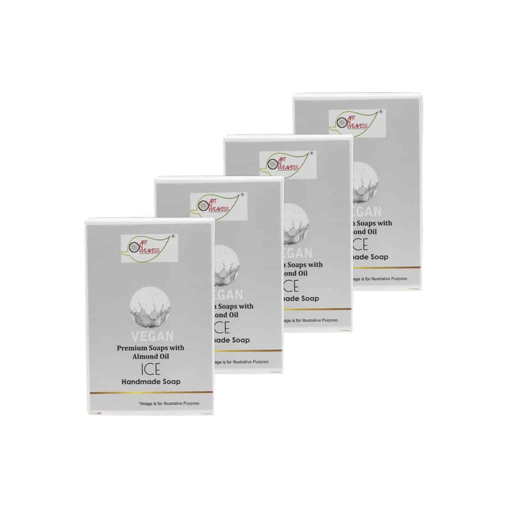ICE Handmade VEGAN Almond Oil Soap NT Pack of 4
