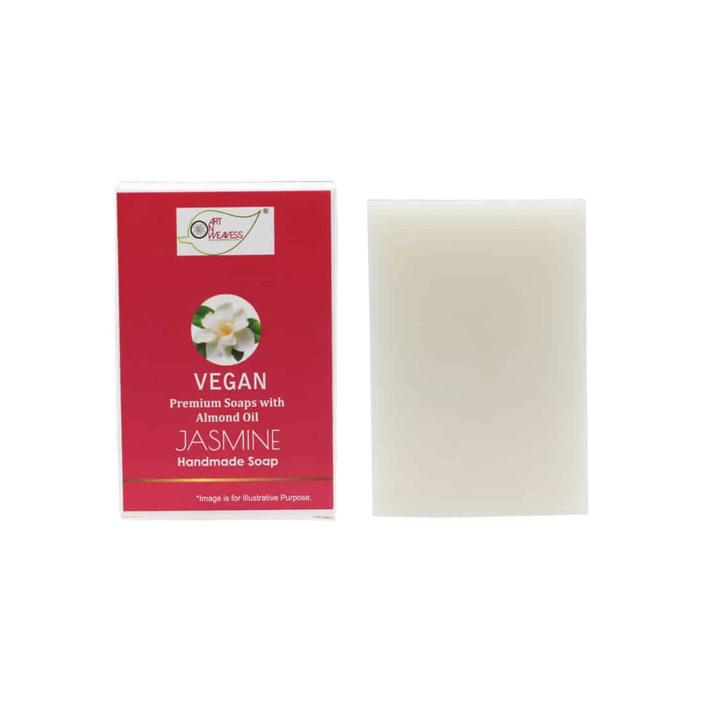 JASMINE Handmade VEGAN Almond Oil Soap NT Pack of 4