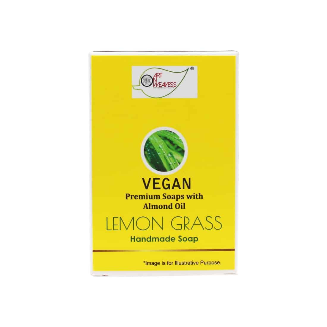 LEMON GRASS Handmade VEGAN Almond Oil Soap NT Pack of 4