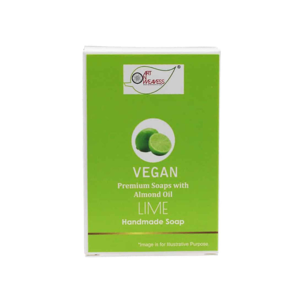 LIME Handmade VEGAN Almond Oil Soap NT Pack of 4