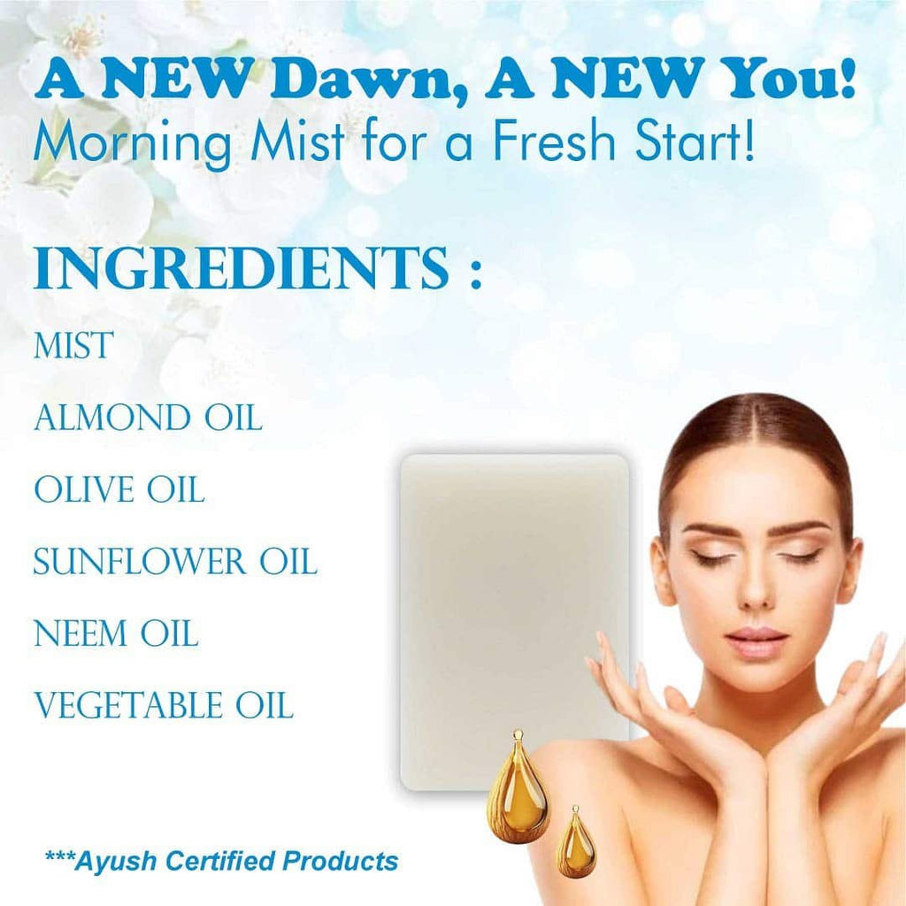 MIST Handmade VEGAN Almond Oil Soap 100 gms unit - Pack of 2