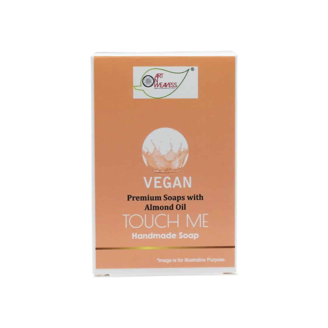 TOUCHME Handmade VEGAN Almond Oil Soap NT 100 gms unit - Pack of 2
