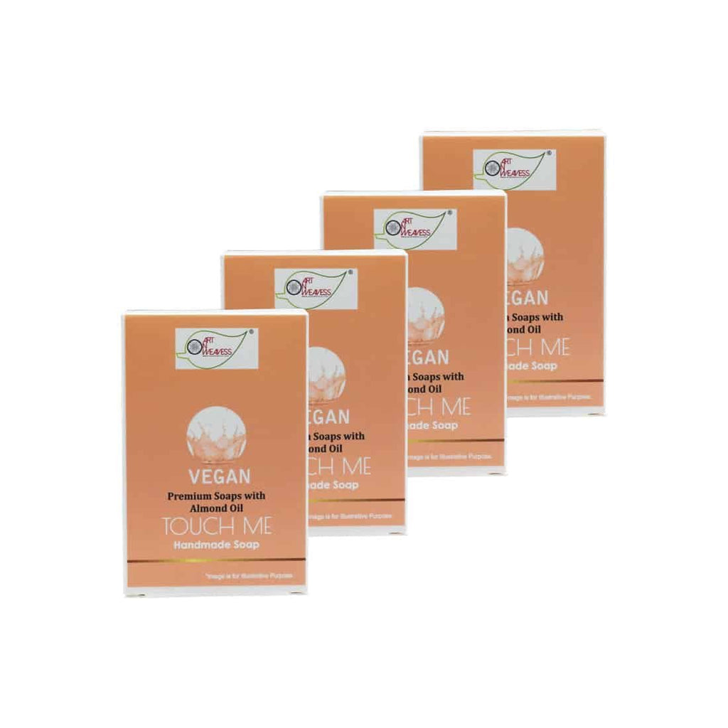TOUCHME Handmade VEGAN Almond Oil Soap NT Pack of 4