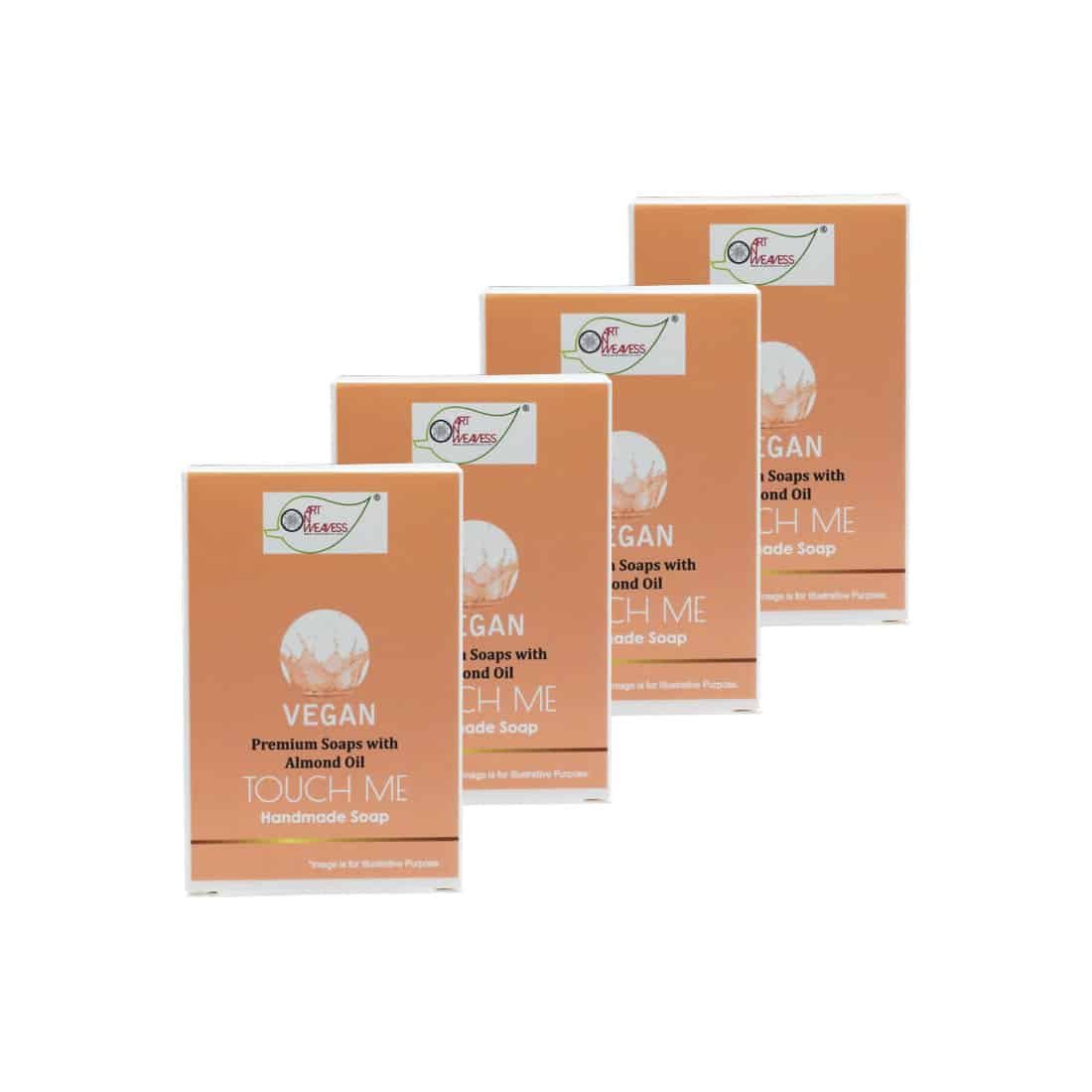 TOUCHME Handmade VEGAN Almond Oil Soap NT Pack of 4
