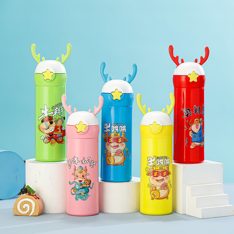 Plastic Glass Bottle For Kids Dear Shaper 450 Ml {Random Color} - 20477