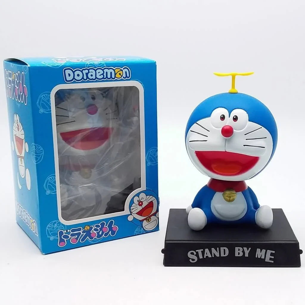 Super Hero Doremon Action Figure Limited Edition Bobblehead with Mobile Holder for Car Dashboard - 20341