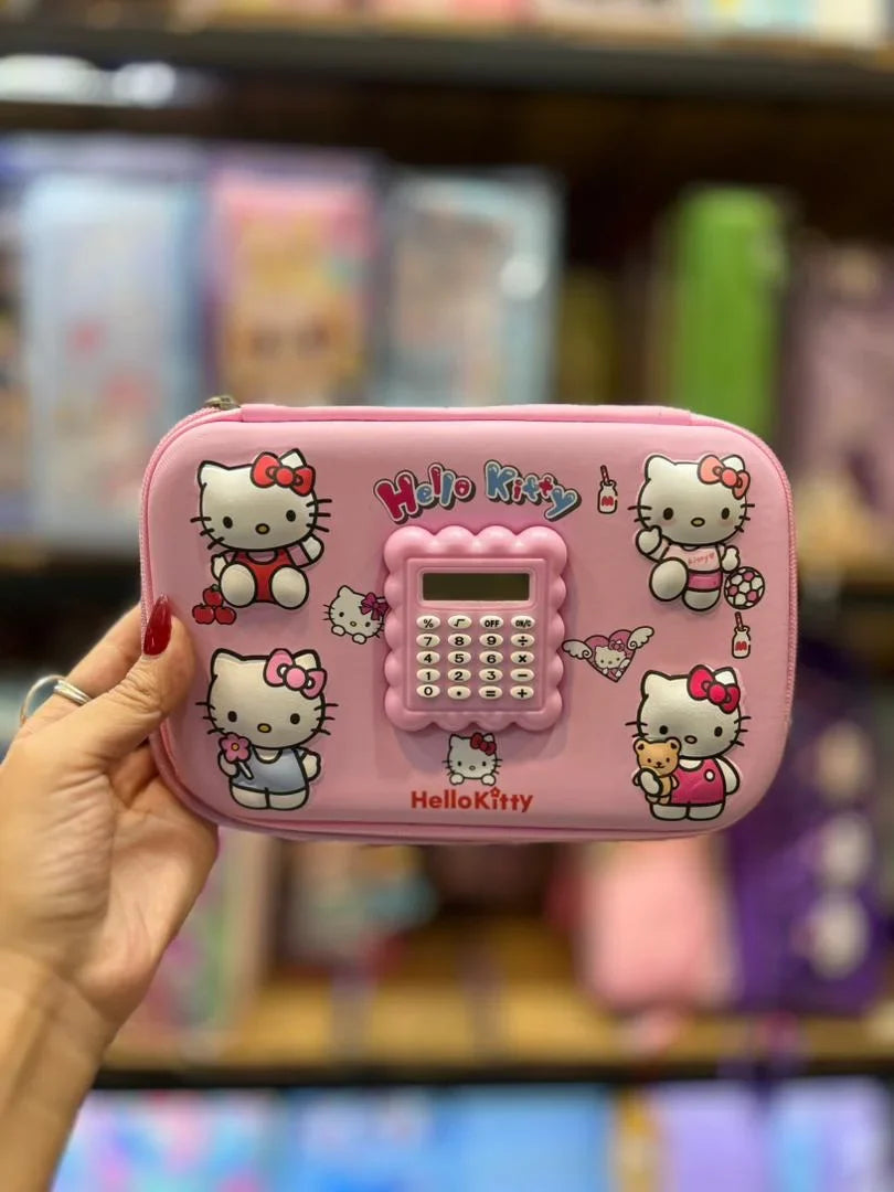 Big Size Cartoon 3D Cover Pencil Case, Large Capacity Calculator Pencil Case with Compartments Pouch - 10744