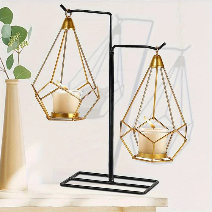 Modern Geometric Hanging Candle & Tealight Holder - 20425