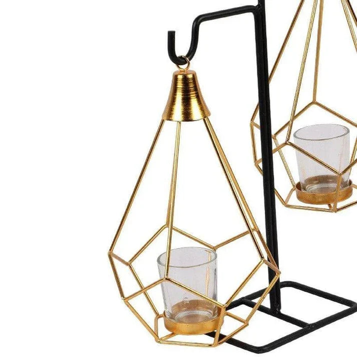 Modern Geometric Hanging Candle & Tealight Holder - 20425