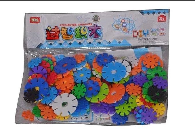 Crafts Snowflakes Blocks, Stem Blocks, Educational Construction Snowflakes Blocks for Kids Colorful Snowflakes Building Blocks Toys - 0502