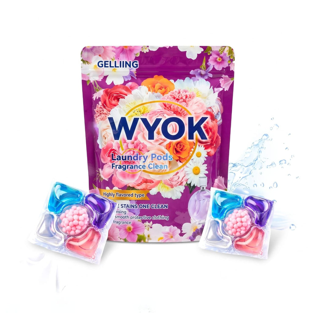 30 PODS  Dissolvable Magic Laundry Pods | Tough Stain Fighter for Top & Front Load Machines | Floral Aroma | Eco-Friendly | 1 Pod = 1 Wash for 5–7 kg Loads (30) - 21070