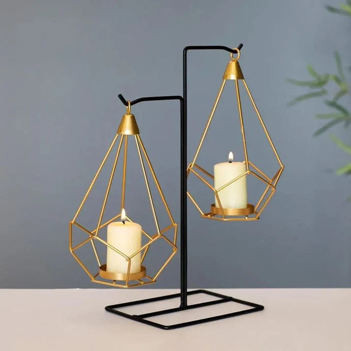 Modern Geometric Hanging Candle & Tealight Holder - 20425