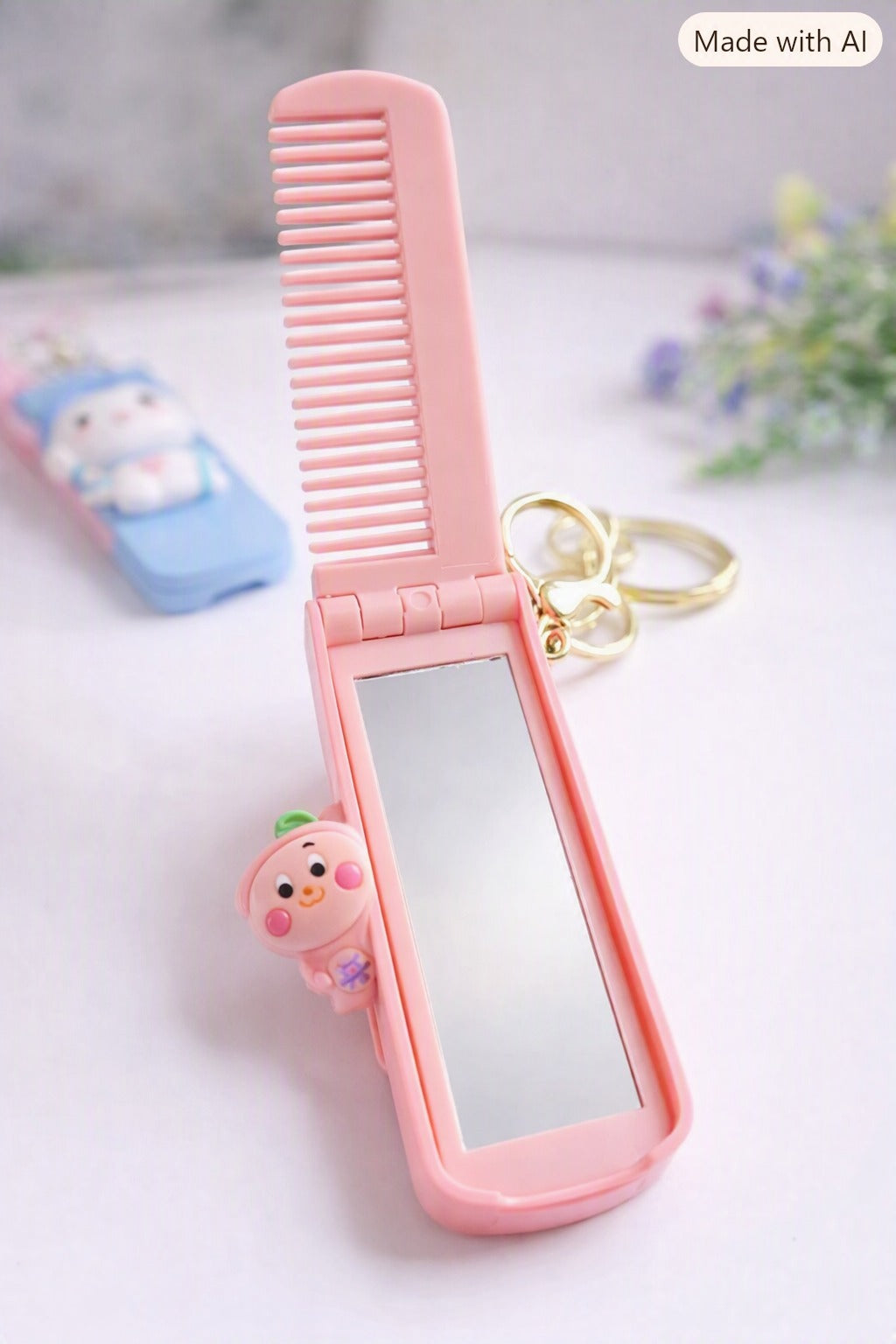 Cute Cartoon Character Keychain – Colorful Toy Key Ring for Kids & Accessories - 21264