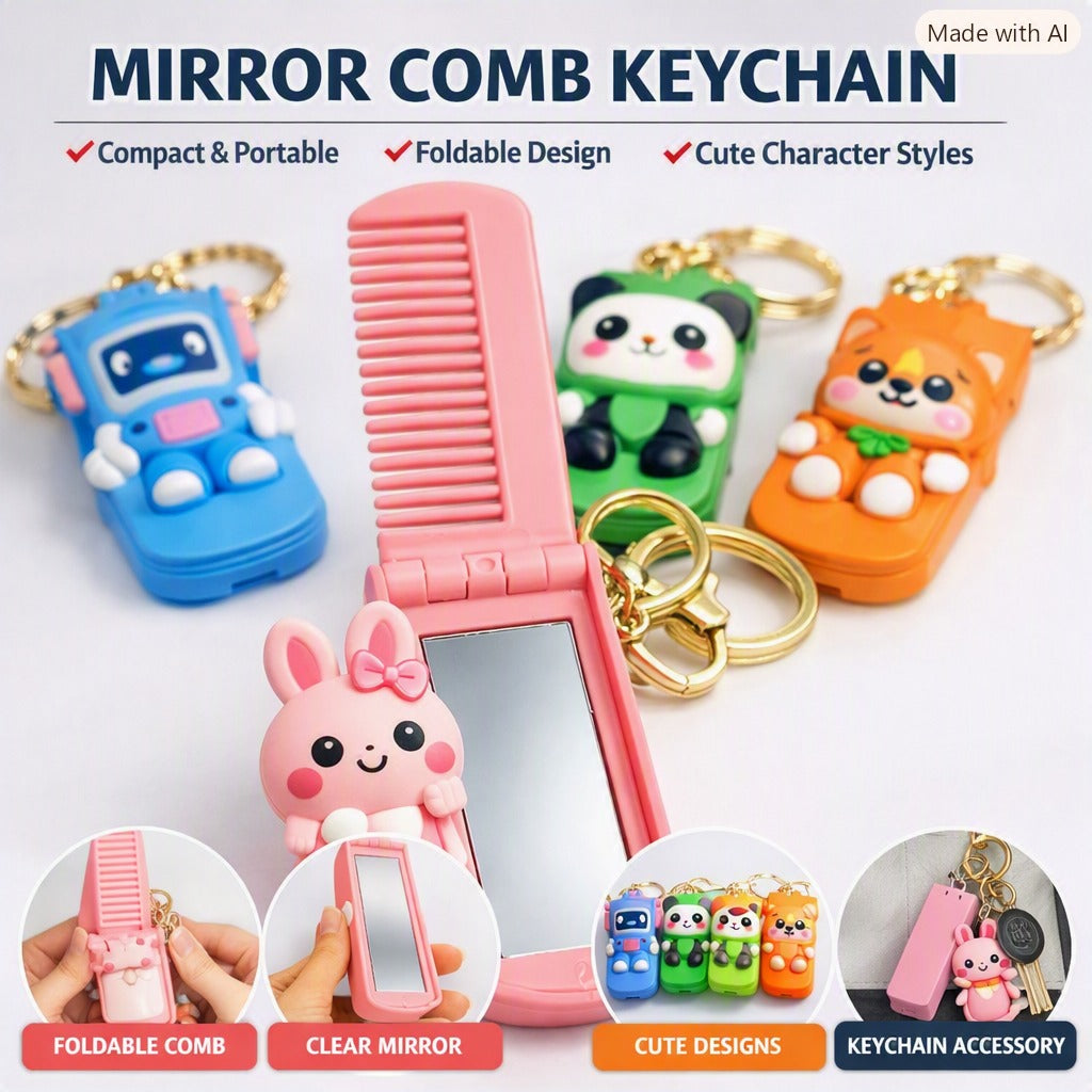 Cute Cartoon Character Keychain – Colorful Toy Key Ring for Kids & Accessories - 21264