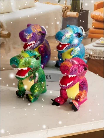 Super Soft Purple Foiled Dinosaur Soft Toy for kids - 10563