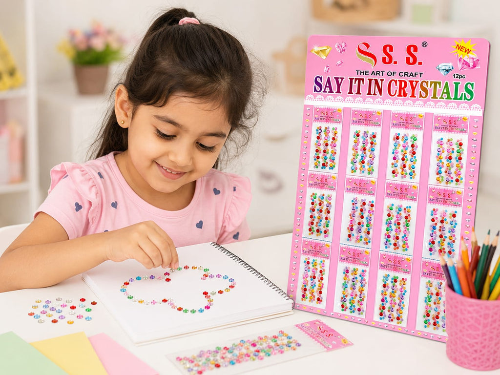 (pack of 12) Colorful Crystal Gems for DIY Crafts  Gifts for kids - 21059