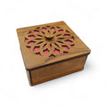 square box | DIY MDF decorative empty gift box | Gift box hamper for presents| L 4 x W 4 x H 2 inches | Thickness |Wooden unique box for diwali, birthday, corporate gifting - 20016