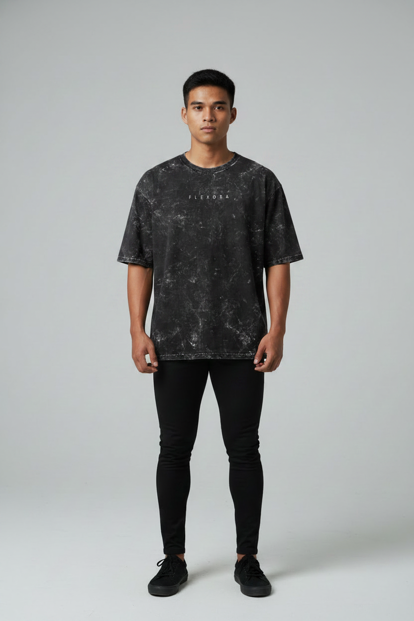 Acid Wash Slim Sleeves Front