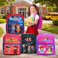 School Bag for Boy & Girl & Cartoon Printed 4 Compartment {Random Design} - 10610