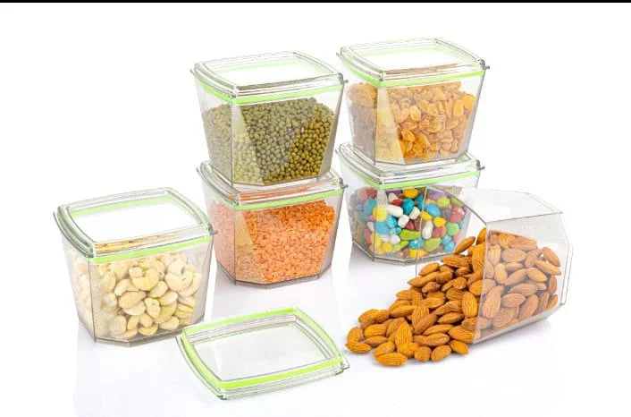Air Tight Unbreakable Multipurpose Transparent Jars and Storage Container 500ml Set Of 2 Pcs - 10338