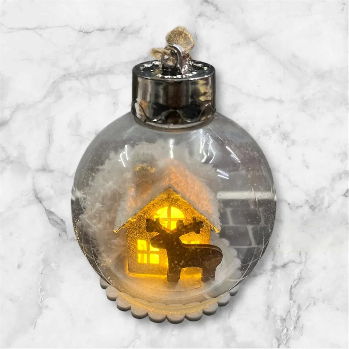 Transparent Christmas Ball, Miniature House Ornament - 10043