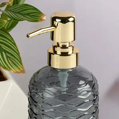 Clear Glass Soap Dispenser, Liquid Hand Soap Dispenser Bottle with Pump for Bathroom, Wash Basin, Handwash Liquid Bottle {Multicolour} - 11135