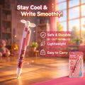2 in 1 Creative Handheld Mini Pocket Size Fan With Smooth Writing Ballpoint Pen {Random Design} - 6690