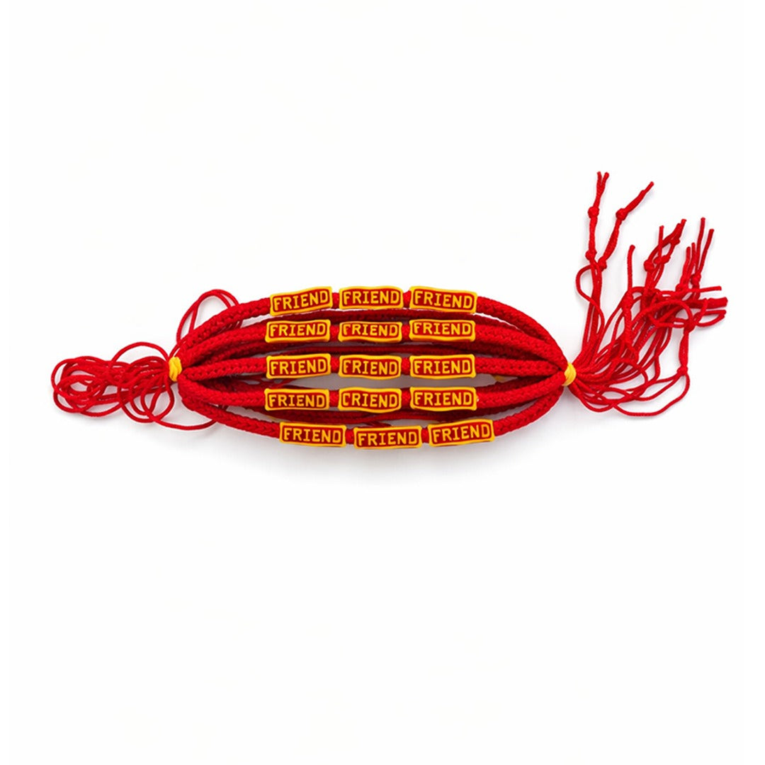 {Pack of 12} Handmade Adjustable FRIEND Friendship Bracelet | Unisex Wrist Band | Gift for Best Friend {Multicolor} - 20803