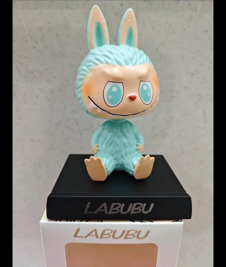 Super Hero Action Figure Limited Edition Bobblehead with Mobile Holder for Car Dashboard, Office Desk & Study Table- (Labubu) - 20342