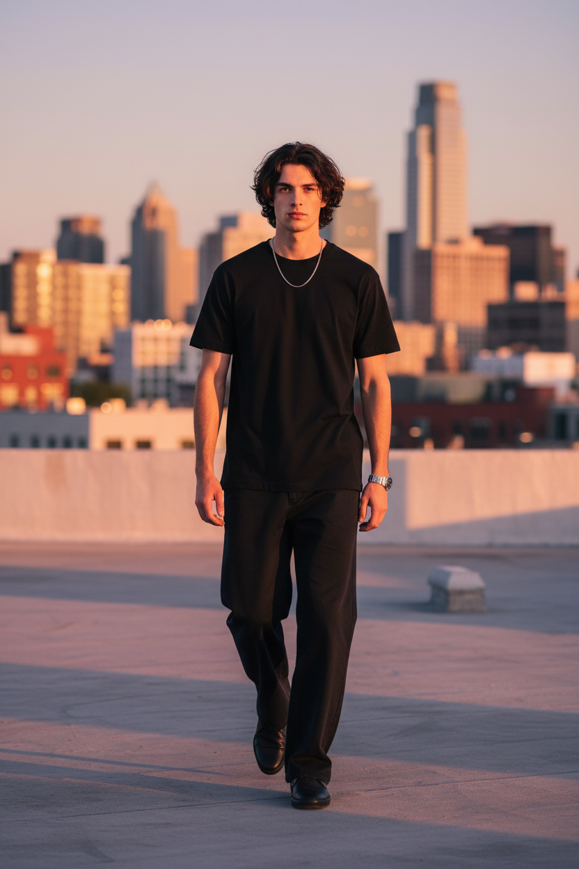 Black Classic Crew Shot 2