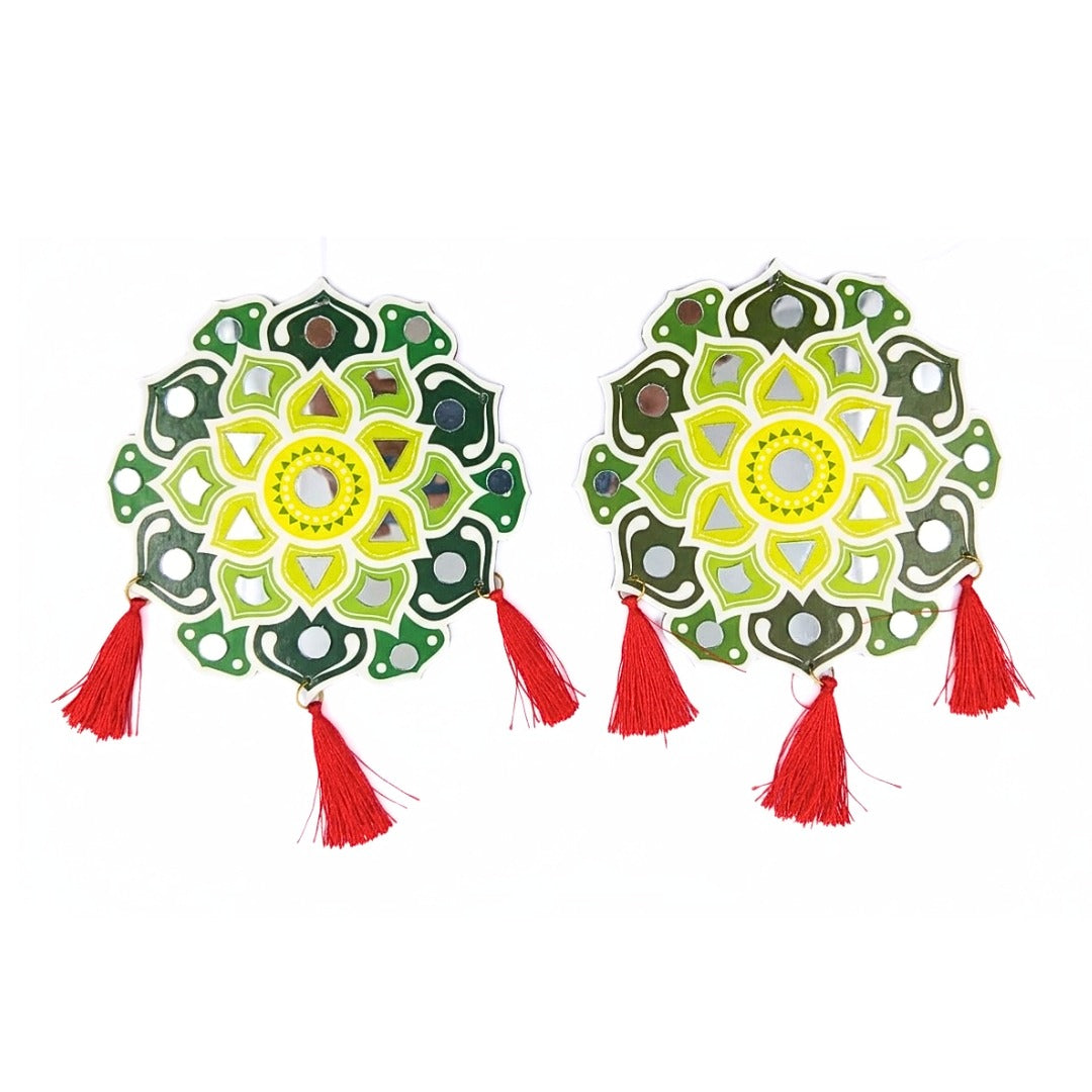 {6 Pcs} Lippan Art Wall Hanging for Decoration {Random Design} - 3086