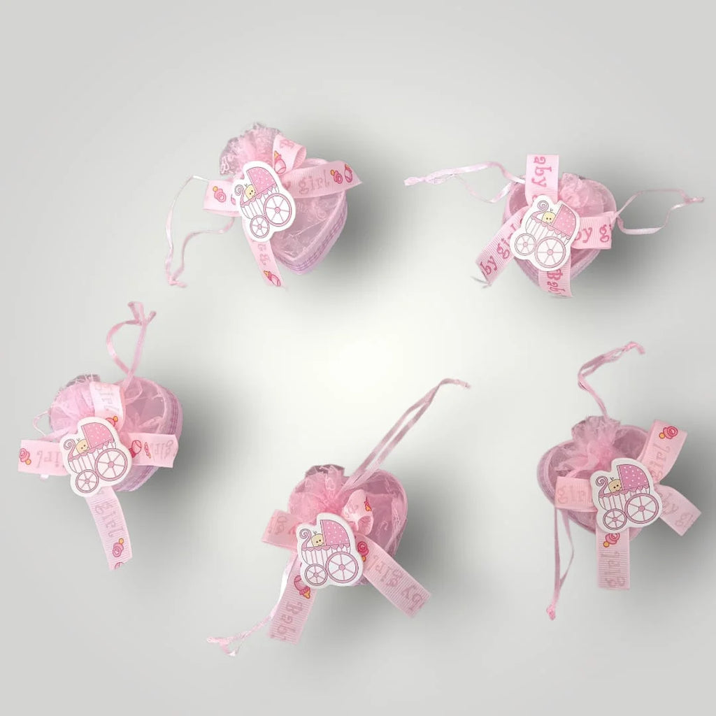 {12 Pcs} Pink Baby Shower Favor Candy Gift Set | - 20049