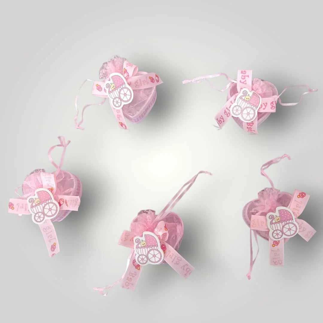 {12 Pcs} Pink Baby Shower Favor Candy Gift Set | - 20049