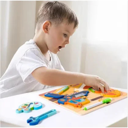 3D Puzzle Model Professional Tool Drawing Board Young Children Education Wooden Puzzle 3-6 Years Old Baby Toy - 020056