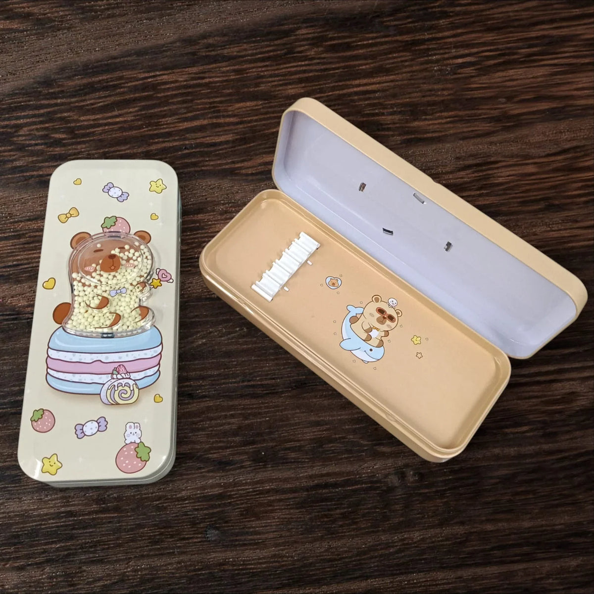 B-783 Metal Pencil Case Box – Double Compartment for Kids