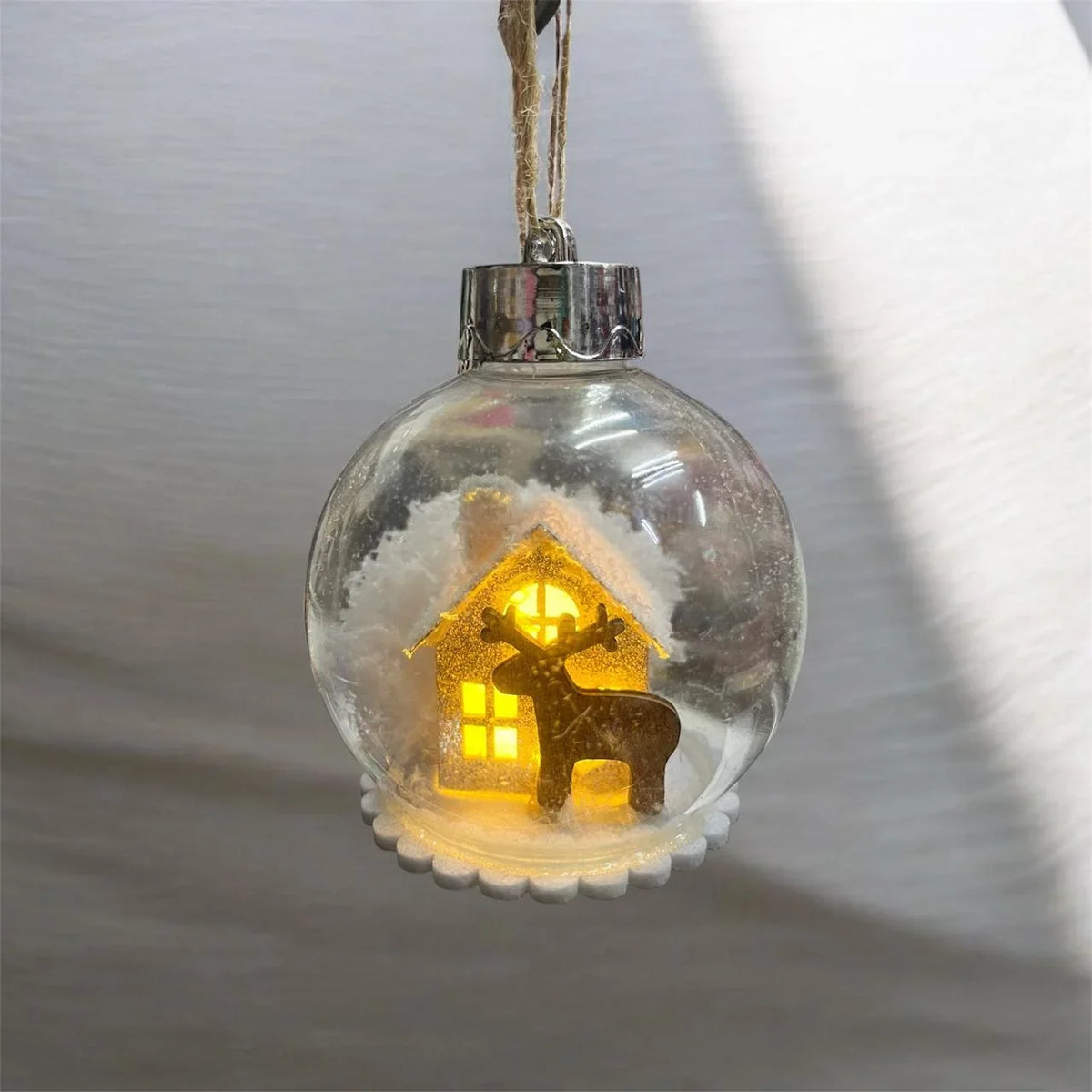 Transparent Christmas Ball, Miniature House Ornament - 10043