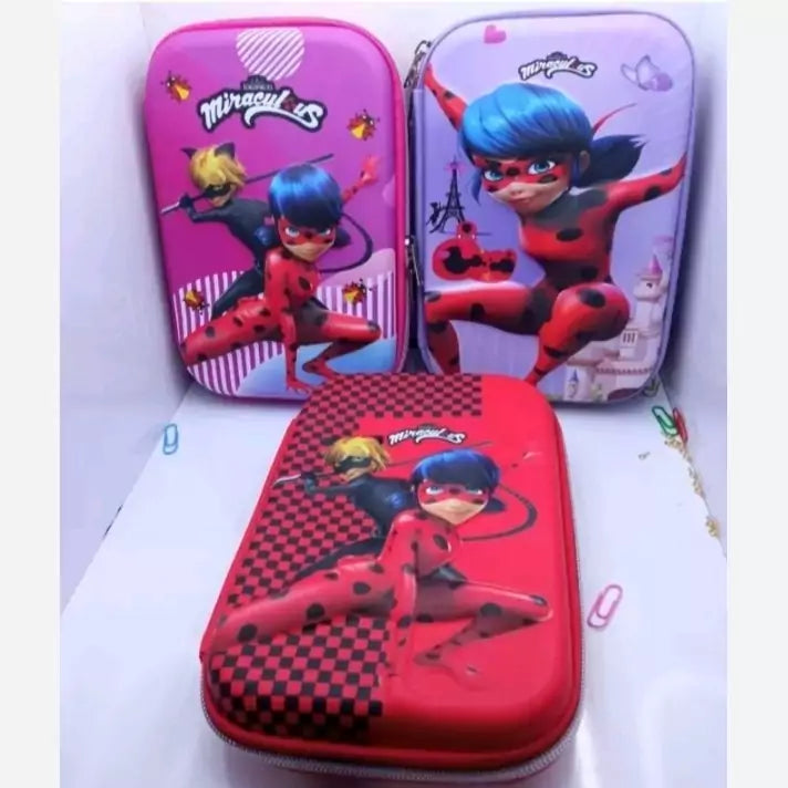 3D Theme Miraculous Pencil Pouches for Girls {Random Design} - 10556