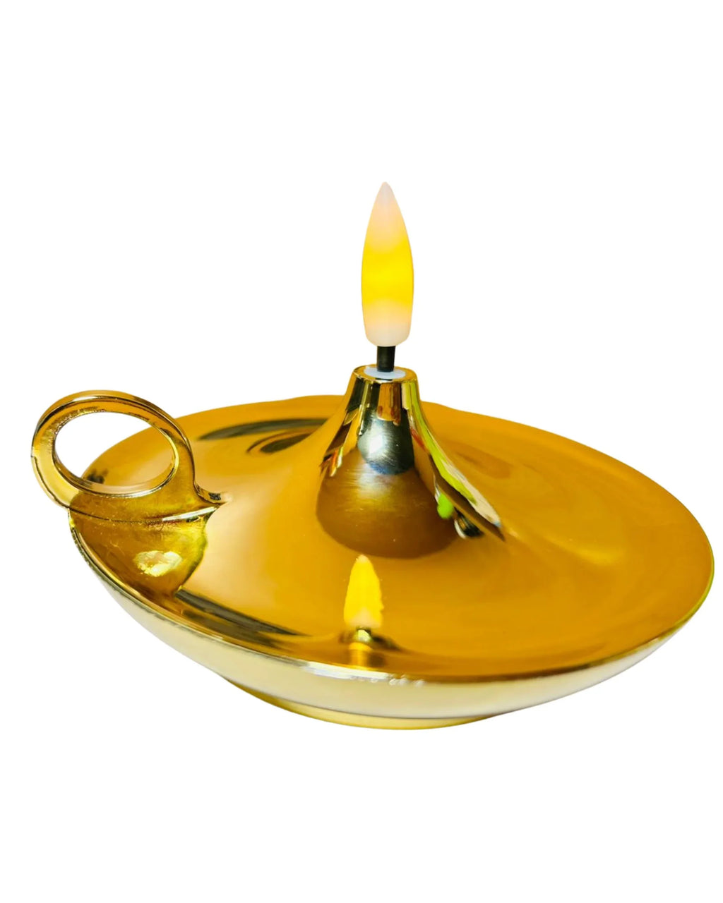 Flameless Candle with Handle Flickering Long-Lasting Safe Light for Home and Festival Decor - 20308