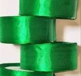 ( 5 pcs ) 1 inch green Satten Ribbon - 20186