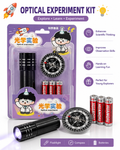 Optical Experiment Kit, Science Kit for Kids, STEM Learning Toy, Educational Science Toy, Flashlight Kit, Compass Toy, Science Activity Kit, Kids Learning Set - 20849
