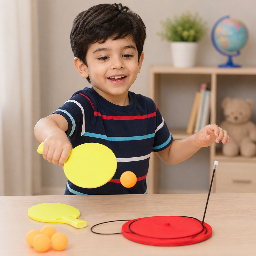 Table Tennis Trainer Single Play Ping Pong Robot Red Durable | Sporting Goods | Indoor Games - 20933