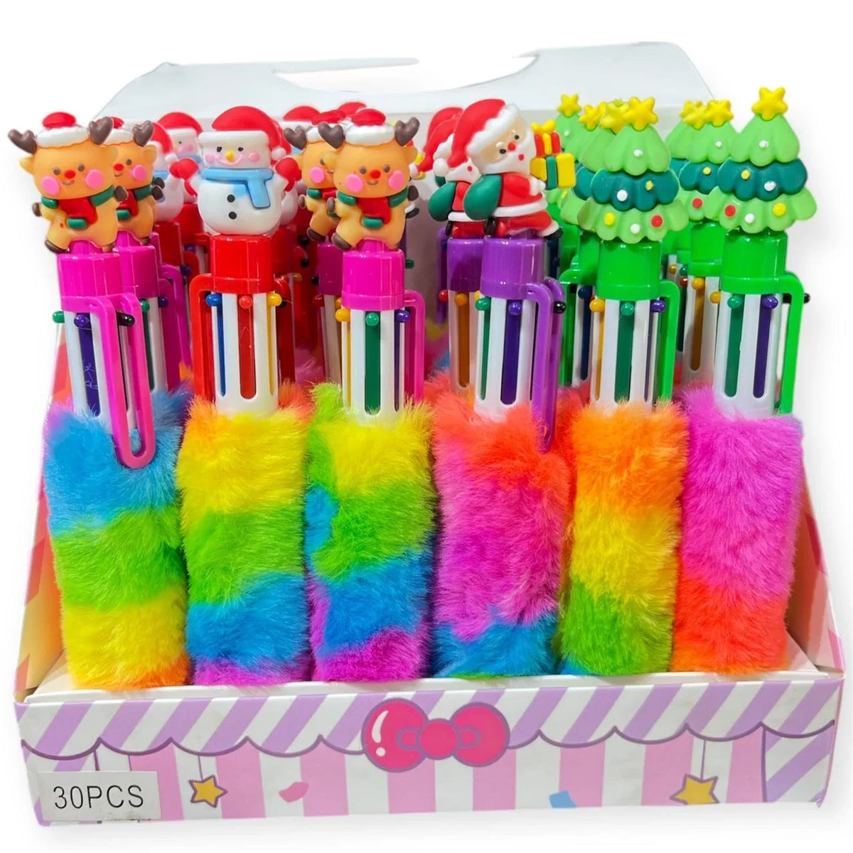 Santa 6-in-1 Fur pen for Girls/Return Gift for Kids/Birthday Return Gift - 3121