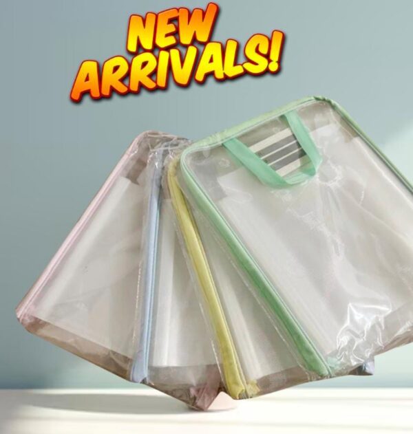 Document Bag Mesh Zipper Pouch Zipper File Bags {Multicolor} - 11313